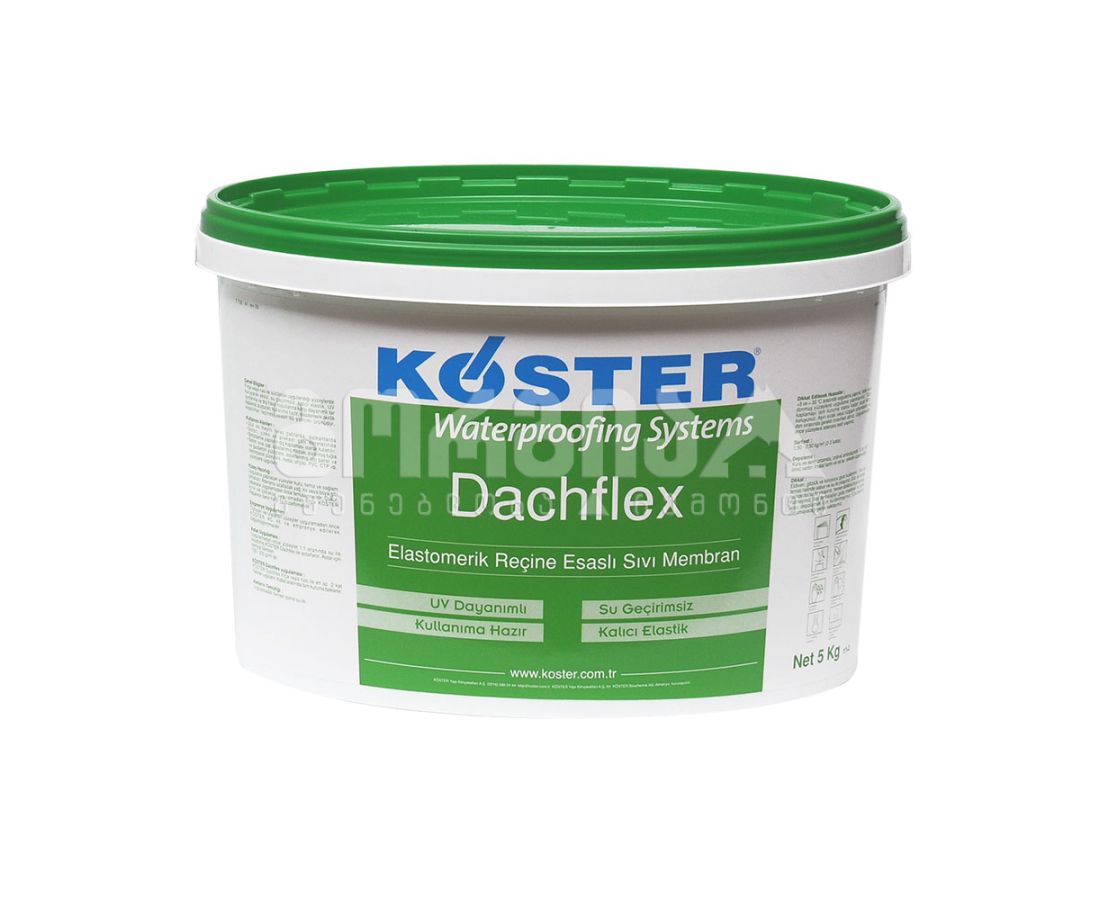 ჰიდროიზოლაცია 5კგ DACHFLEX — თხევადი ჰიდროიზოლაცია